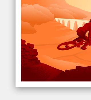 Go Mountain Biking Art Print, 4 of 7