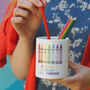 'Rainbow Crayons' Teacher Pencil Pot, thumbnail 1 of 2