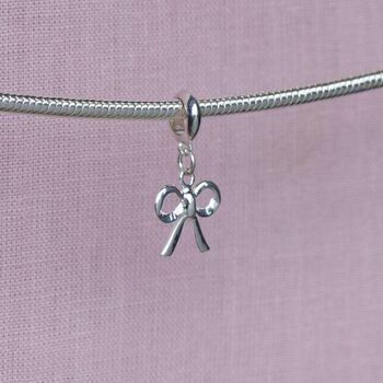 Sterling Silver Bow Charm, 5 of 8