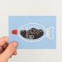Soy Sauce Fish Mini Print 10cm X 7cm, Japanese Prints, thumbnail 1 of 3