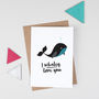 'I Whaley Love You' Funny Animal Valentine Card, thumbnail 2 of 5
