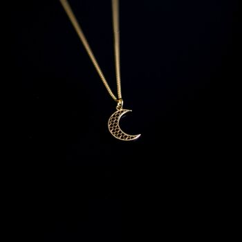 21st Birthday Gift, Sterling Silver Moon Necklace, 2 of 7