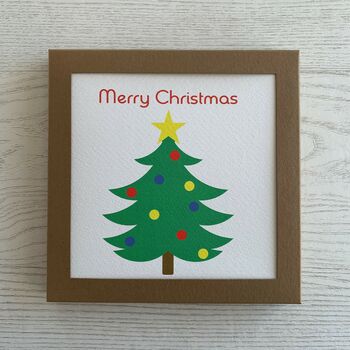 Merry/Bright Set Of Six Mixed Design Christmas Cards, 10 of 10