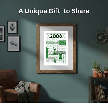 2008 Personalised 18th Birthday Golf Fact Print, 6 of 10