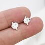 Ocean Sunfish Fish Stud Earrings In Sterling Silver, thumbnail 7 of 12