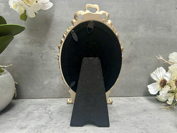 Aged Gold Oval Photo Frame 6x4 Freestanding Portrait, 9 of 10