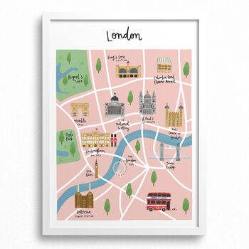 Personalised London Map Print, 2 of 7