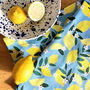 Sorrento Lemons Organic Cotton Tea Towel, thumbnail 1 of 9
