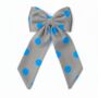 Sustainable Lrg Linen Polka Dot Bow Hanging Christmas Decoration, thumbnail 5 of 12