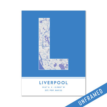 Liverpool City Map Wall Art Print, 8 of 9