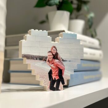 Personalised Lego® Brick Heart Shape Photo Block Puzzle, 4 of 10