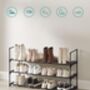 Set Of Two Three Tier Shoe Rack Black, thumbnail 4 of 7