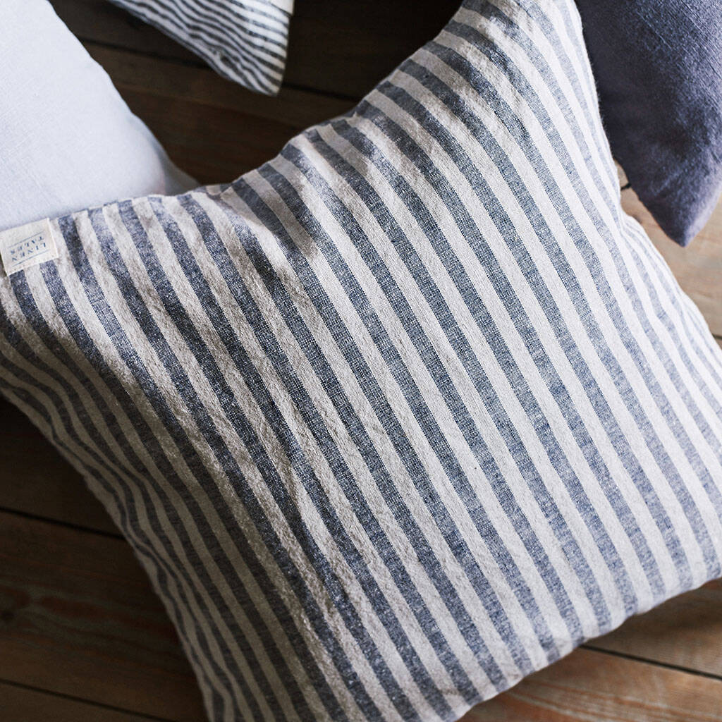washed linen cushion cover by rowen & wren