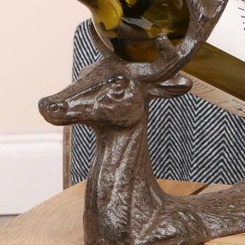 Cast Iron Stag Bottle Holder, 4 of 8