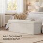 Foldable Storage Bench Ottoman With Lid, thumbnail 3 of 7