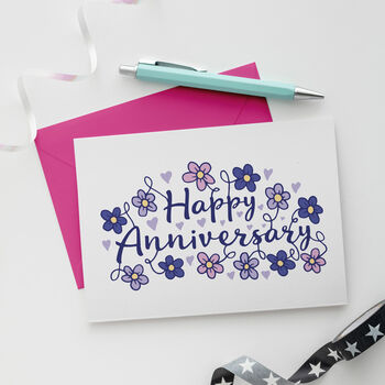 Floral Anniversary Card, 3 of 4