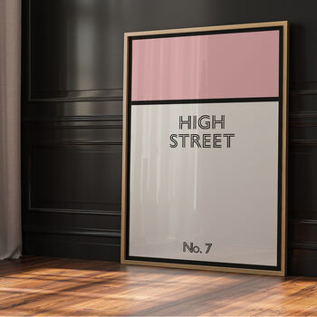 Personalised Street Name Monopoly Wall Art Poster, 7 of 9