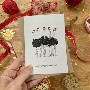 Birds With Santa Hats 2022. Pack Of Six, 3 of 5