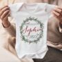 Baby 1st Christmas Wreath Outfit, thumbnail 1 of 3