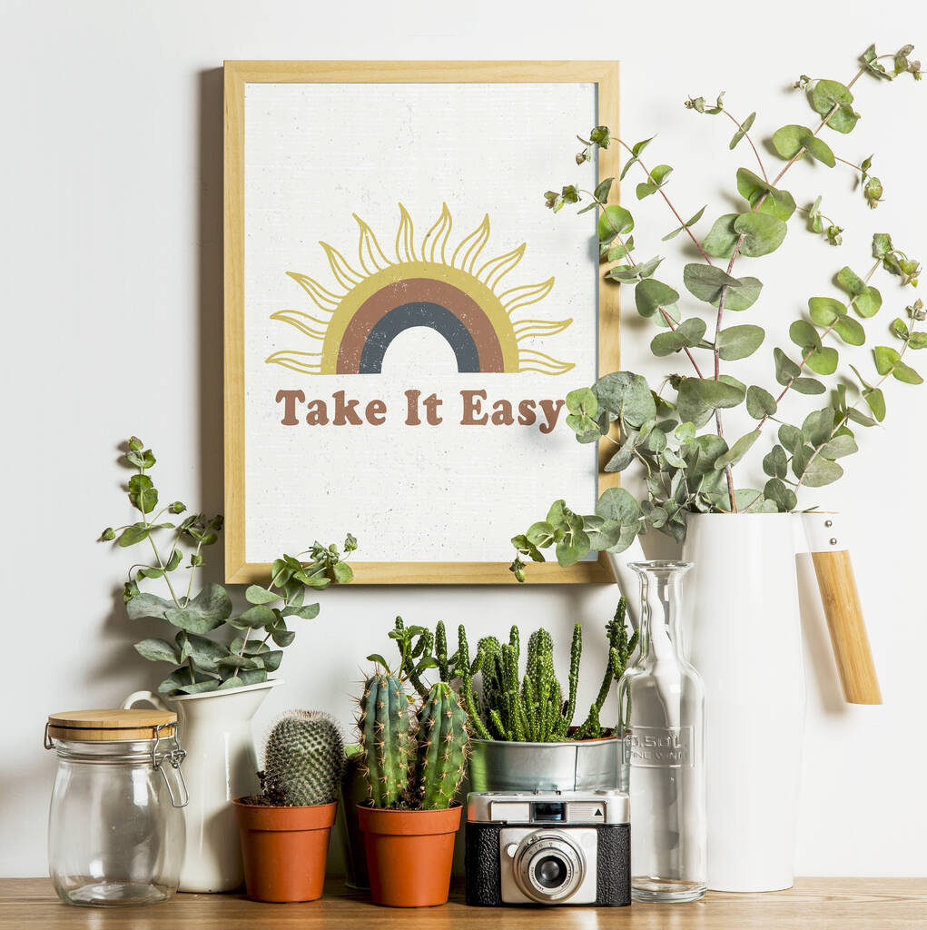 Take It Easy Retro Sunshine Print, 1 of 2