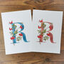 R Is For Rosehips Initial Print, Personalised, thumbnail 3 of 10