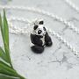 Children's Sterling Silver Panda Necklace, thumbnail 3 of 8