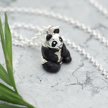 Children's Sterling Silver Panda Necklace, 3 of 8