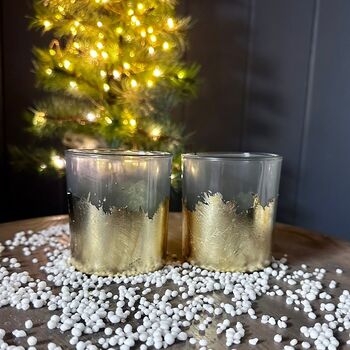 Gold And Clear Glass Tealight Holder, 2 of 2