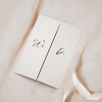 Beige Gatefold Wedding Invitations, 2 of 5