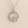 Personalised Sterling Silver Claddagh Necklace, thumbnail 1 of 10