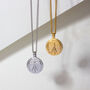 Vitruvian Man Necklace 18 K Gold Plated Steel, thumbnail 2 of 8