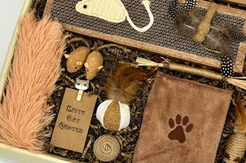 Signature Kitty Cat Natural Gift Box Handcrafted Eco Friendly Toys And Accessories For Your Feline Friend, 2 of 8