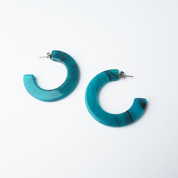 Jade Midi Hoop Earrings, 3 of 5