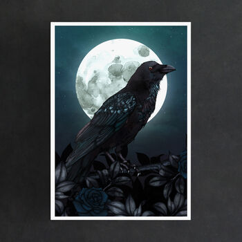Raven And Moon Giclée Art Print, 2 of 6