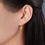 Sterling Silver Tiny Starburst Huggie Hoop Earrings, thumbnail 5 of 10