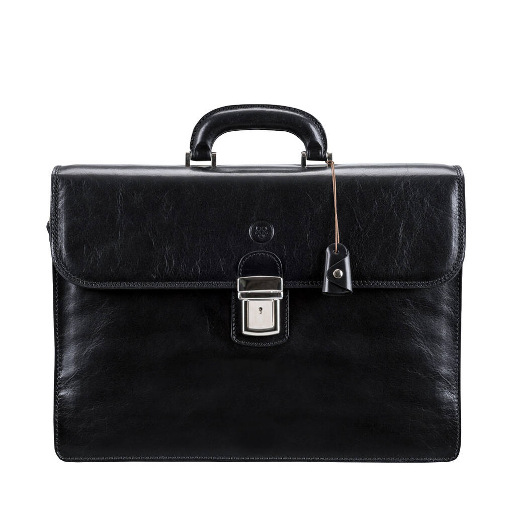 Classic Italian Leather Men's Briefcase 'Paolo3' By Maxwell Scott Bags