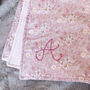 Floral Liberty Fabric Hand Embroidered Baby Blanket, thumbnail 6 of 11