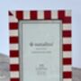 Natalini Red And White Stripe Photo Frame, thumbnail 2 of 3