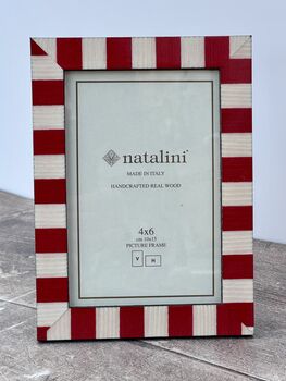 Natalini Red And White Stripe Photo Frame, 2 of 3