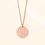 Hammered Gold Disc Necklace, thumbnail 6 of 8