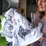 Keira Rathbone 'Types Of Hand Santiser' Tea Towel, thumbnail 2 of 7