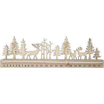 Wooden Nordic Christmas Advent Countdown Calender, 5 of 6