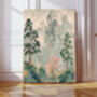 Japanese Landscape Mystical Forest Art Print, thumbnail 1 of 3