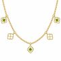 Moroccan Charm Gold Plated Peridot Necklace, thumbnail 3 of 12