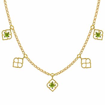 Moroccan Charm Gold Plated Peridot Necklace, 3 of 12