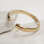 Hand Engraved Vintage Style Rolled Gold Bangle, thumbnail 3 of 4
