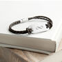 Personalised Men's Infinity Statement Leather Bracelet, thumbnail 10 of 12