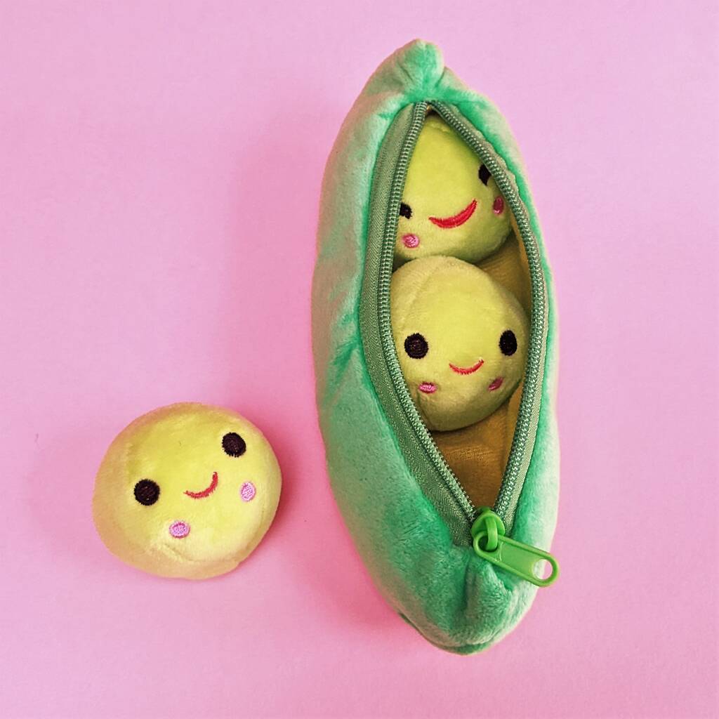 Kawaii Soft Plushies Peas In A Pod, 1 of 5