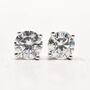 Diamond Moissanite Crystal Sterling Silver Earrings, thumbnail 1 of 6