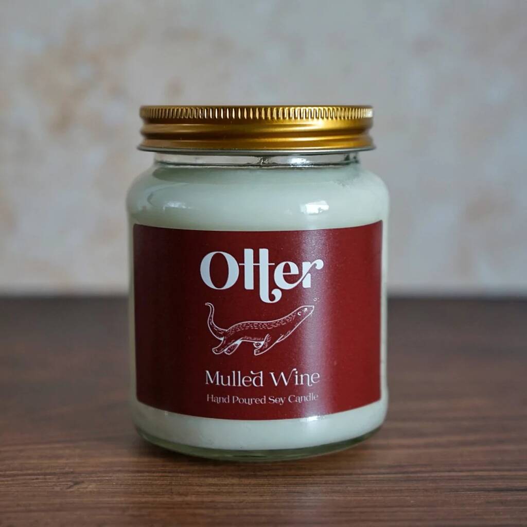 Mulled Wine Soy Christmas Candle By Otter Candle Co